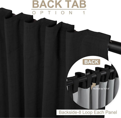 100% Blackout Shield Linen Blackout Curtains - Image 3