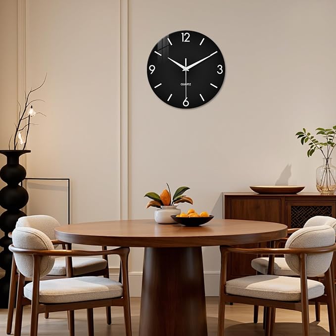 XFM Minimalist Wall Clocks Battery Operated 20 Inch Large Black Wall Clock - Image 3
