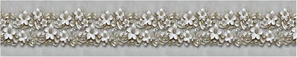 Beige Floral Wallpaper Border 196x4 Inch Peel and Stick Wall Border Removable - Image 8