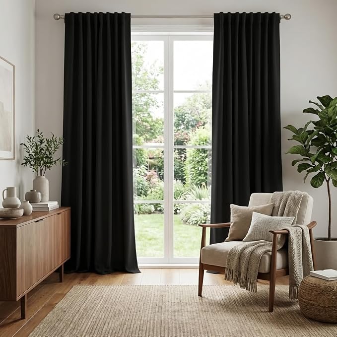 RYB HOME Blackout Curtains for Living Room, Privacy Thermal Insulating Window by RYBHOME