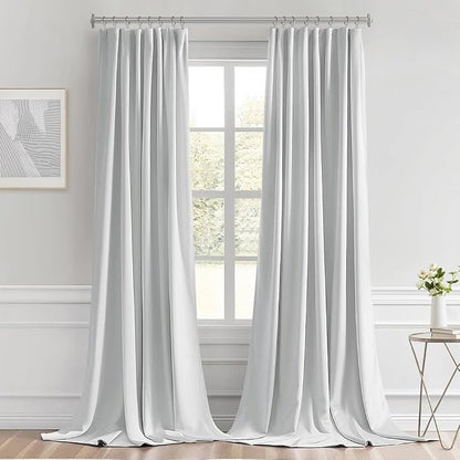 MIULEE Back Tab Light Blocking Curtains 102 Inch Long 2 Panels Set - Image 9
