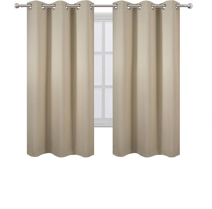 LEMOMO Blackout Curtains 40 x 63 inch/Beige Curtains Set of 2 Panels/Thermal - Image 2