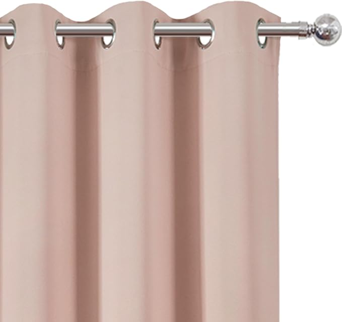 LEMOMO Blush Thermal Blackout Curtains/42 x 84 Inch/Set of 2 Panels Room - Image 6