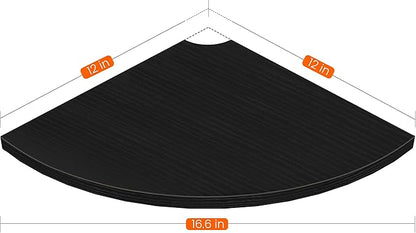 Homode Corner Floating Shelves, 2 Tier Curved Corner Hanging Shelving - Image 3