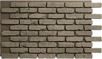 EverStone Aged Brick Faux Brick Panel, 46 7/8"W x 27"H x 1 1/4"D, Vintage White by EkenaMillwork