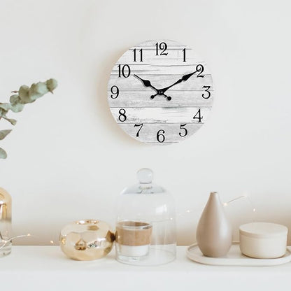 KECYET Wall Clock Battery Operated 8 Inch Gray Silent Non Ticking Country - Image 6