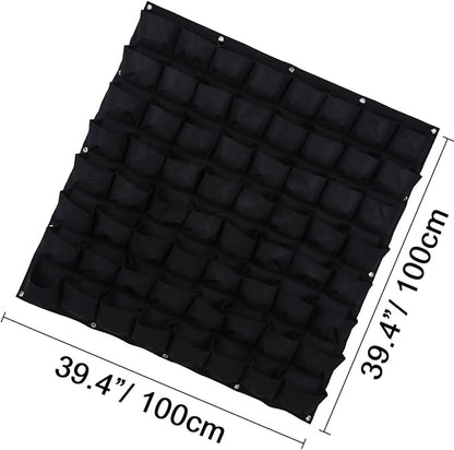 Ogrmar 64 Pockets Vertical Wall Garden Planter Plant Grow Bag - Image 2