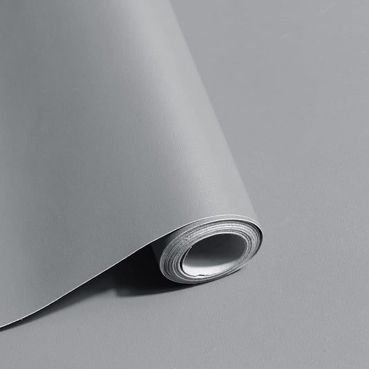 Safiyya Grey Peel and Stick Wallpaper Grey Contact Paper Wall Paper Removable by SAFIYYA