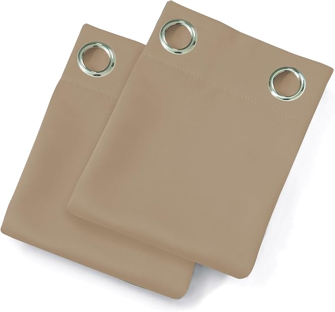 LEMOMO Natural Thermal Blackout Curtains/52 x 45 Inch/Set of 2 Panels Room - Image 8