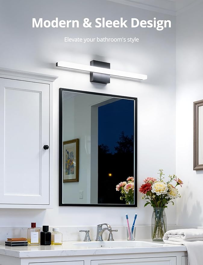Combuh LED Bathroom Light Fixtures Over Mirror 24 Inch 14W, Modern IP44 Wall - Image 3