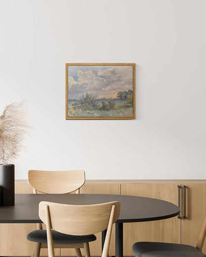 InSimSea Framed Canvas Wall Art, Vintage Landscape Art - Image 3