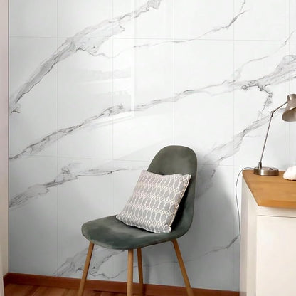 22pcs Thick Marble Peel and Stick Waterproof Wall Panels, Heat-Resistant - Image 3