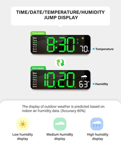 Digital Wall Clock, Digital Clock Large Display - Image 4