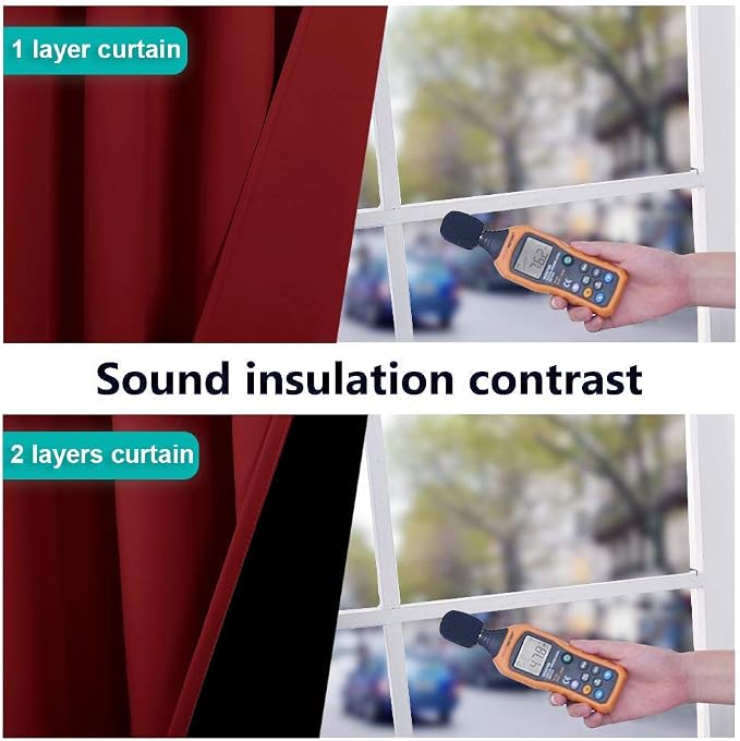 NICETOWN Cold Blocking Curtains, 100% Blackout Curtain Panels, Thermal - Image 4