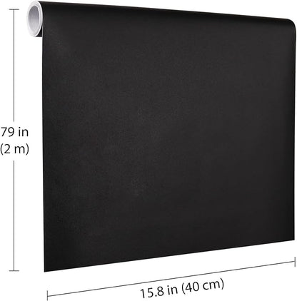 Black Peel and Stick Wallpaper, 15.7 X 78.7 inches Renter Friendly Wallpaper - Image 2