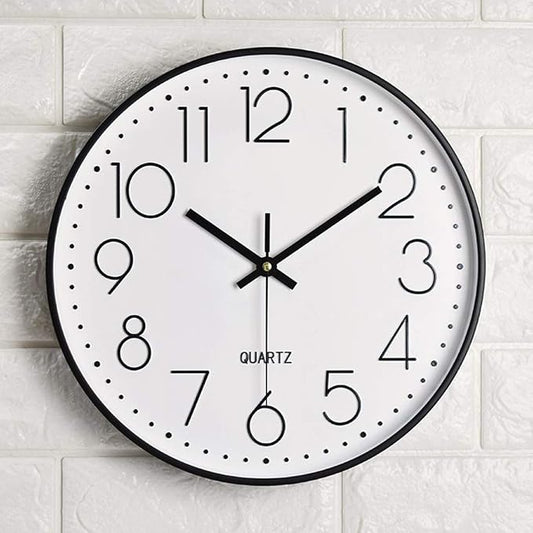 Tosnail 12 Inch Large Non Ticking Wall Clock, Round Silent Battery Operated - Image 2