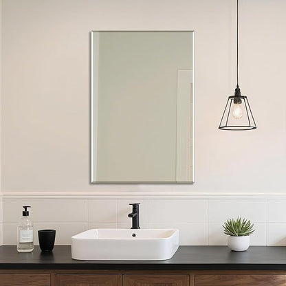 Ruomeng Wall Mirror Beveled Edge Frameless Mirror 24” x 36" Accent Mirror - Image 2
