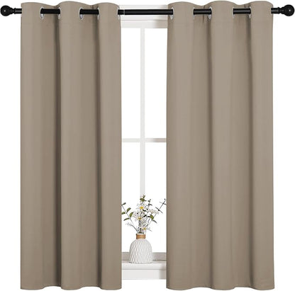 NICETOWN Bedroom Curtain Panels Blackout Draperies, Thermal Insulated Solid - Image 2
