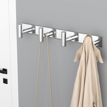 VAEHOLD Silver Hat and Coat Wall Mount Rack - Image 3