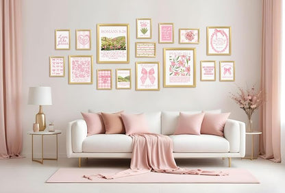 16 PCS Framed Christian Coquette Wall Art Decor, Gallery Wall Frame Set - Image 7