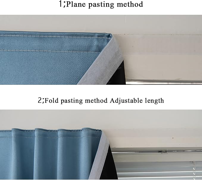 AJAZZ self Adhesive Portable 100% Blackout Curtains Simple and Easy to - Image 5