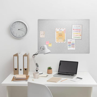 Lightomorrow Bulletin Board, 36 x 24 Inches Felt Pin Board, Cork Alternative - Image 7