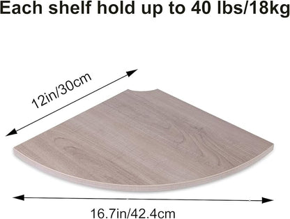 JJL Corner Wall Shelf, 12-Inch Sector Shelf - Image 3
