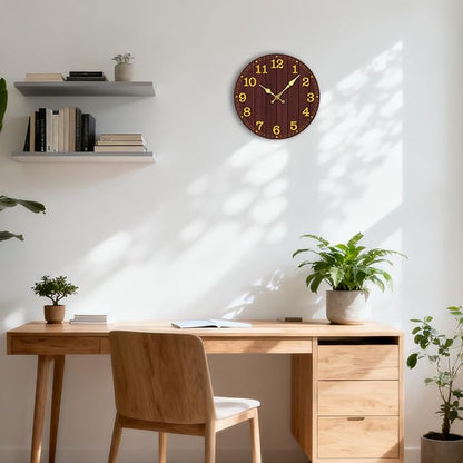 Wall Clock, Modern Wall Clocks Battery Operated, Silent Non Ticking Rustic - Image 6