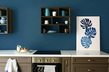 Safiyya 118"x17.7" Dark Blue Peel and Stick Wallpaper Blue Contact Paper Solid - Image 4