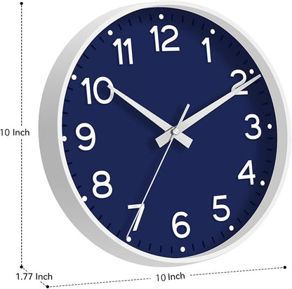Roymnie Wall Clock, 10 Inch Silent Wall Clocks Battery Operated-Modern Non - Image 3