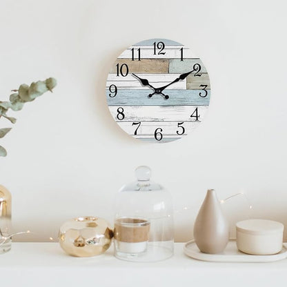 KECYET Wall Clock Battery Operated 10 Inch Silent Non Ticking Coastal Design - Image 7