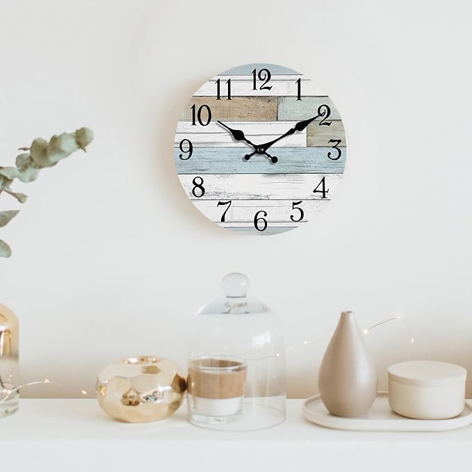 KECYET Wall Clock Battery Operated 14 Inch Large Silent Non Ticking Coastal - Image 7