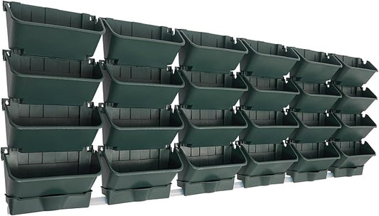 24 Pack Hanging Vertical Wall Planter, 12.99inch Wall Mounted Planter by TFCFL