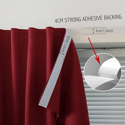 Self Adhesive Curtains, Stick Curtain Blackout Shades Window Cover Curtains - Image 8