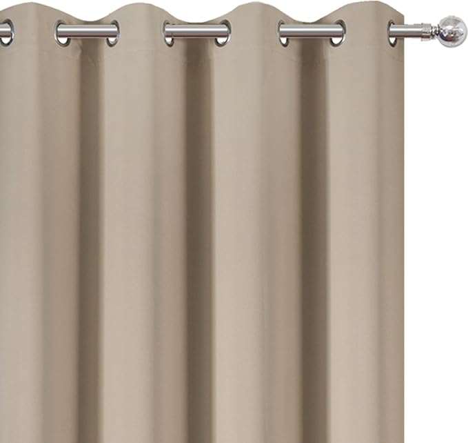 LEMOMO Khaki Thermal Blackout Curtains/52 x 45 Inch/Set of 2 Panels Room - Image 6