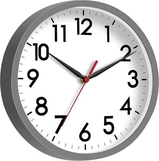 AKCISOT Wall Clock 8 Inch Silent Non-Ticking Modern Clocks Battery Operated - Image 2