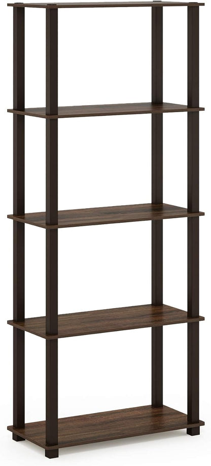 Furinno TURN-S-TUBE Book Shelf, 5-Tier Toolless Storage Shelves - Image 5