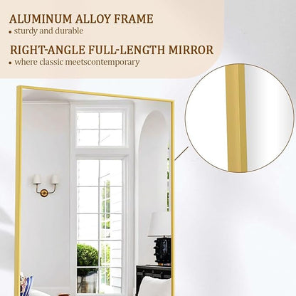 Koonmi 56"x21" Floor Mirror Full Length, Bedroom Floor Body Mirror - Image 3