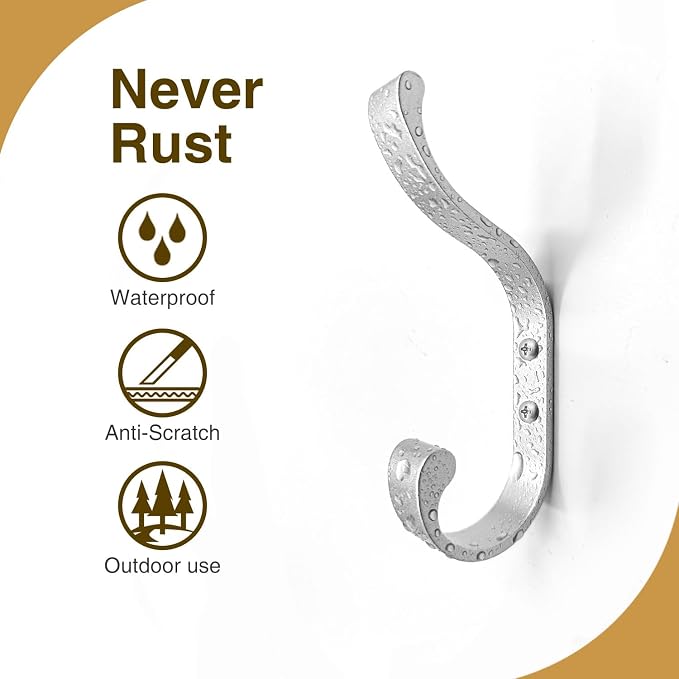 bussdis Coat Hooks Wall Mount for Hanging - Image 8