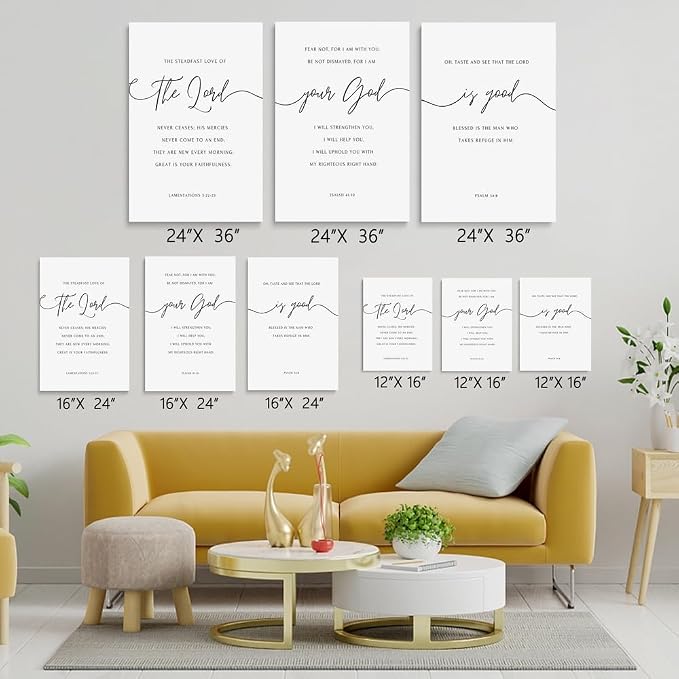 GUBIYU Black and White Christian Canvas Wall Art - Image 2