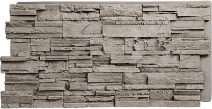 EverStone Cascade Faux Stone Panel, 48 5/8"W x 24 3/4"H x 1 1/4"D, Desert Sand by EkenaMillwork