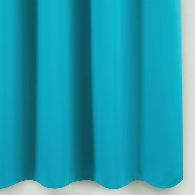 LEMOMO Blackout Curtains 66 x 72 Inch Long Teal Curtains Set of 2 Panels Room - Image 8