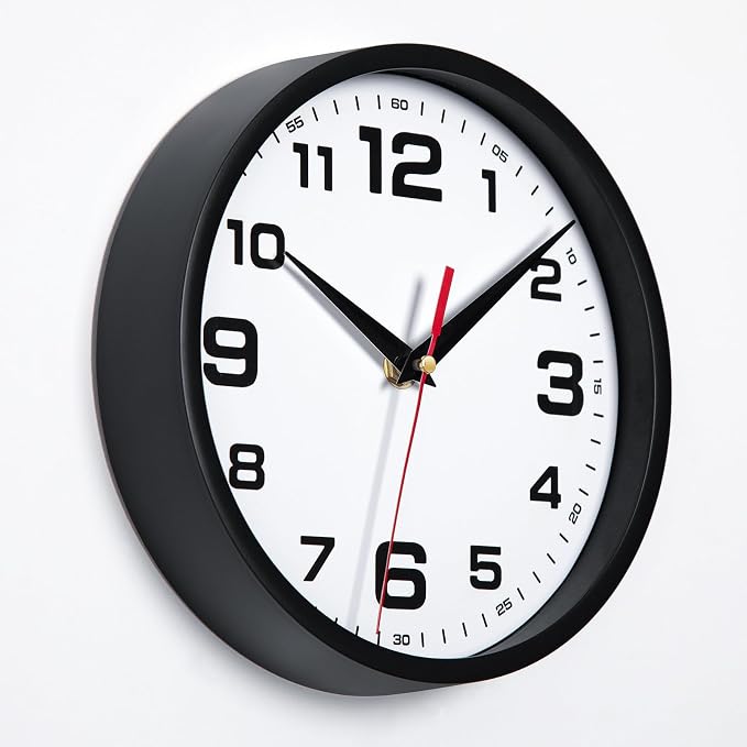 Silent Wall Clocks Battery Operated 12 Inch No Ticking Modern Analog Clock - Image 6