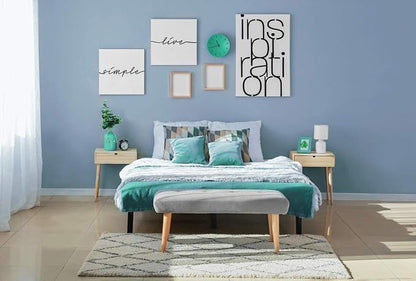 Safiyya 393"x17.7" Blue Wallpaper Grey Blue Peel and Stick Wallpaper Contact - Image 3