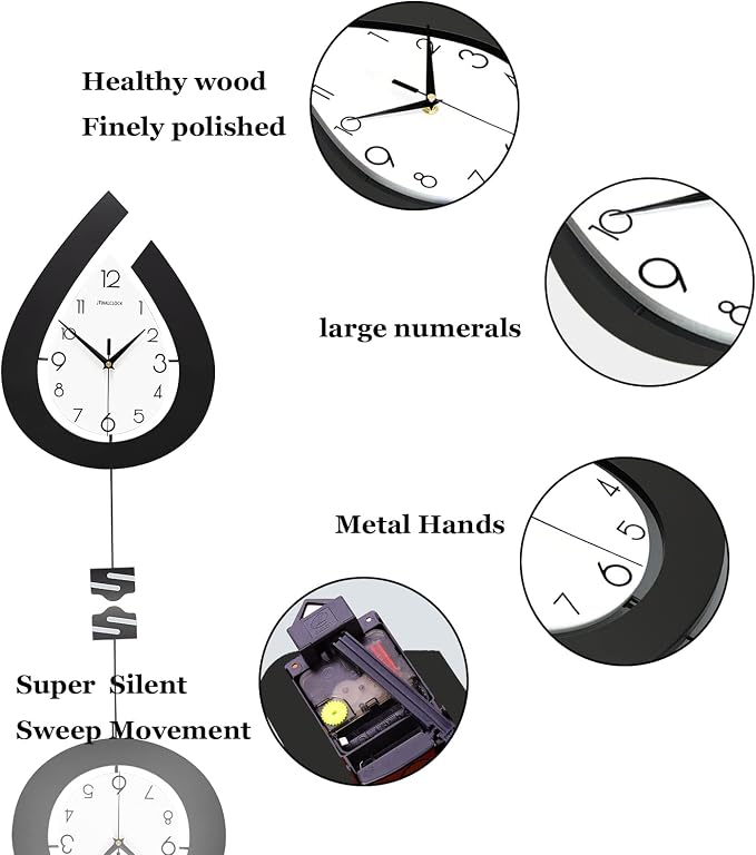 Large Wall Clock for Living Room Decor Big Decorative Pendulum Modern Wall - Image 6