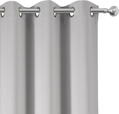LEMOMO Blackout Curtains 38 x 84 inch/Light Grey Curtains Set of 2 - Image 7
