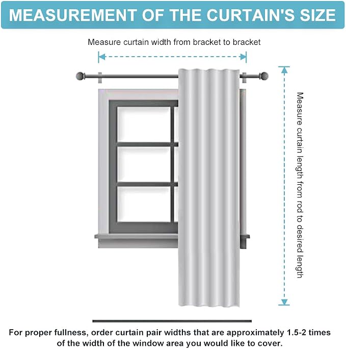 RYB HOME Decorative Room Darkening Curtains, Large Window Curtain Set - Image 8