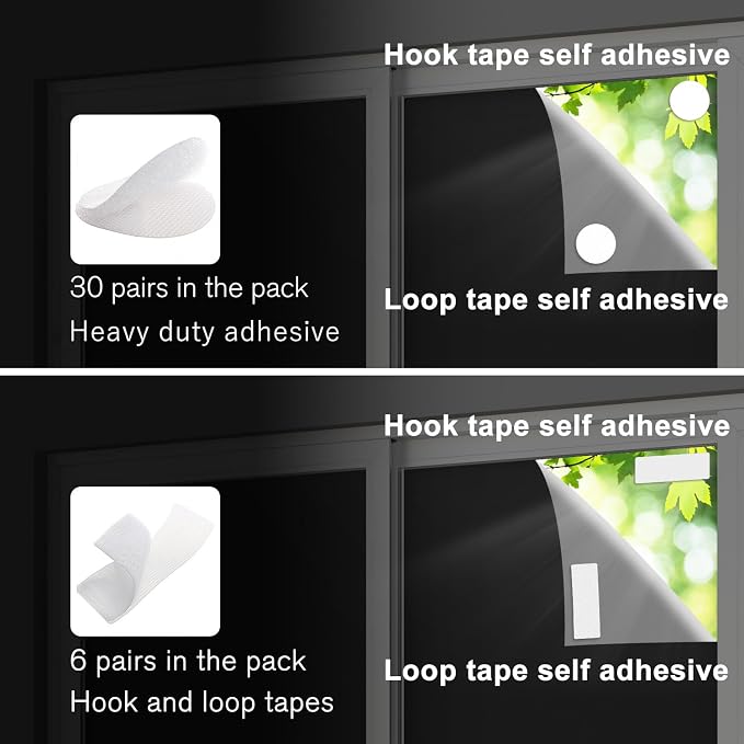 RUseeN Portable Blackout Shades Travel Window Blackout Curtains, 100% Blackout - Image 6