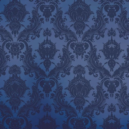Tempaper Textured Metallic Blue Damsel Removable Peel and Stick Damask Wallpaper by TempaperCo