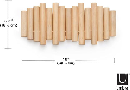 Umbra Picket Wall-Mounted Coat Rack Rail Hook - Image 6